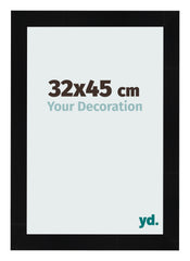 Bilderrahmen 32x45cm Schwarz Silber Poliert MDF Pisa Vorne Messe | Yourdecoration.at