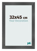 Bilderrahmen 32x45cm Schwarz Silber Poliert MDF Pisa Vorne Messe | Yourdecoration.at