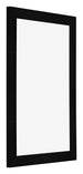 Bilderrahmen 32x45cm Schwarz Silber Poliert MDF Pisa Vorne Schrag | Yourdecoration.at