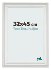Bilderrahmen 32x45cm Weiss Gewischt MDF Lazio Vorne Messe | Yourdecoration.at