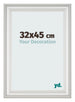 Bilderrahmen 32x45cm Weiss Gewischt MDF Lazio Vorne Messe | Yourdecoration.at