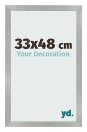 Bilderrahmen 33x48cm Aluminium Gebürstet MDF Bologna Vorne Messe | Yourdecoration.at