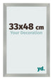 Bilderrahmen 33x48cm Aluminium Gebürstet MDF Bologna Vorne Messe | Yourdecoration.at