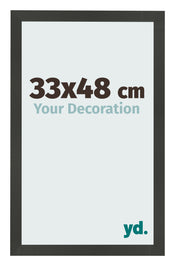 Bilderrahmen 33x48cm Antrazit MDF Bologna Vorne Messe | Yourdecoration.at