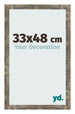 Bilderrahmen 33x48cm Blau Gold Meliert MDF Bologna Vorne Messe | Yourdecoration.at