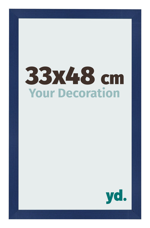 Bilderrahmen 33x48cm Dunkelblau Gewischt MDF Bologna Vorne Messe | Yourdecoration.at