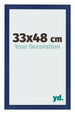 Bilderrahmen 33x48cm Dunkelblau Gewischt MDF Bologna Vorne Messe | Yourdecoration.at