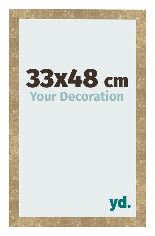 Bilderrahmen 33x48cm Gold Antik MDF Bologna Vorne Messe | Yourdecoration.at