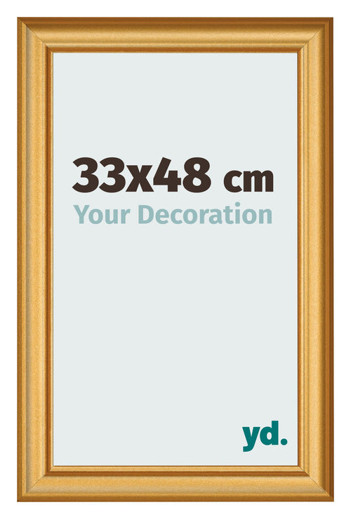 Bilderrahmen 33x48cm Gold Matt MDF Lazio Vorne Messe | Yourdecoration.at