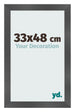 Bilderrahmen 33x48cm Schwarz Silber Poliert MDF Pisa Vorne Messe | Yourdecoration.at