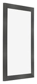 Bilderrahmen 33x48cm Schwarz Silber Poliert MDF Pisa Vorne Schrag | Yourdecoration.at