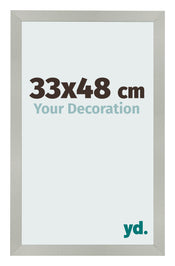 Bilderrahmen 33x48cm Silber Matt MDF Bologna Vorne Messe | Yourdecoration.at