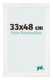Bilderrahmen 33x48cm Weiß Vintage MDF Pisa Vorne Messe | Yourdecoration.at