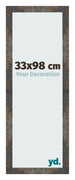 Bilderrahmen 33x98 cm Oxidiertes Metall MDF Bologna Vorne Messe | Yourdecoration.at