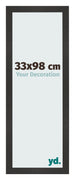 Bilderrahmen 33x98 cm Schwarz Matt MDF Bologna Vorne Messe | Yourdecoration.at