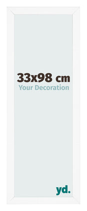 Bilderrahmen 33x98 cm Weiss Matt MDF Bologna Vorne Messe | Yourdecoration.at