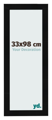 Bilderrahmen 33x98cm Schwarz Silber Poliert MDF Pisa Vorne Messe | Yourdecoration.at