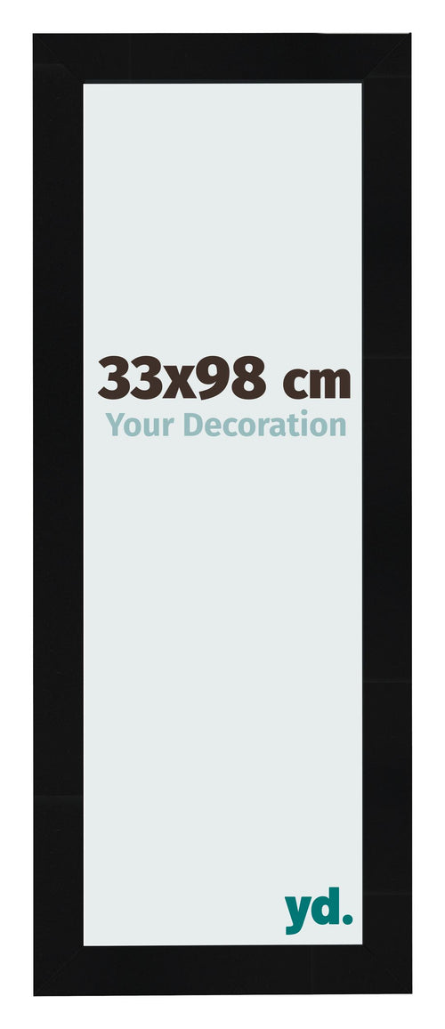 Bilderrahmen 33x98cm Schwarz Silber Poliert MDF Pisa Vorne Messe | Yourdecoration.at