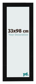 Bilderrahmen 33x98cm Schwarz Silber Poliert MDF Pisa Vorne Messe | Yourdecoration.at