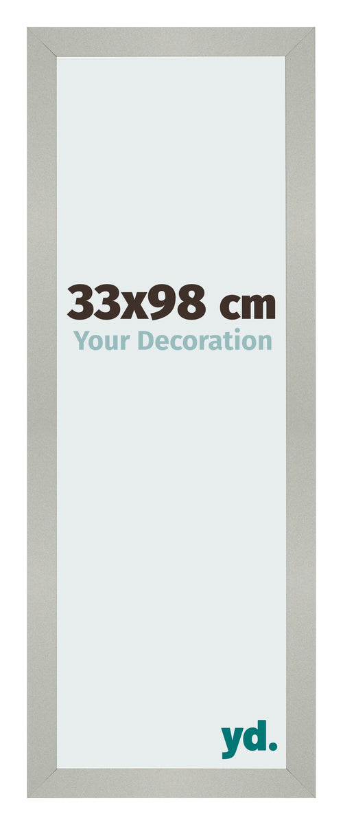Bilderrahmen 33x98cm Silber Matt MDF Bologna Vorne Messe | Yourdecoration.at