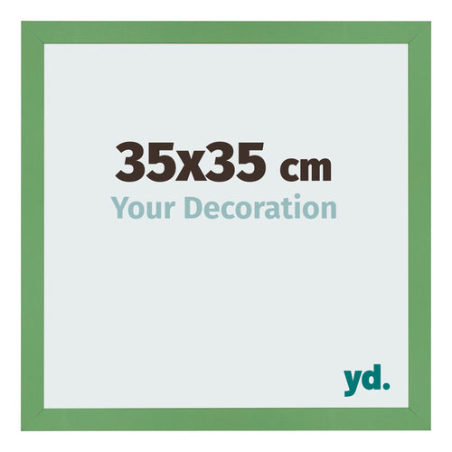 Bilderrahmen 35x35 cm Grun MDF Bologna Vorne Messe | Yourdecoration.at