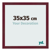 Bilderrahmen 35x35 cm Weinrot Gewischt MDF Bologna Vorne Messe | Yourdecoration.at