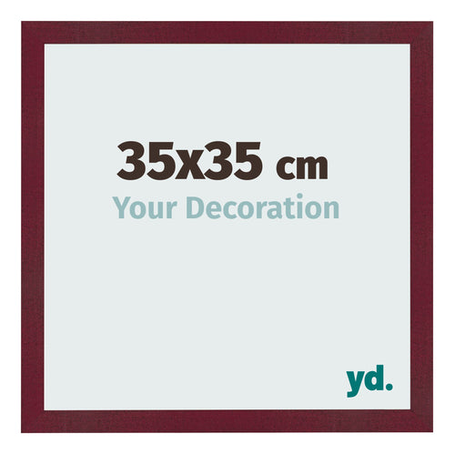 Bilderrahmen 35x35 cm Weinrot Gewischt MDF Bologna Vorne Messe | Yourdecoration.at