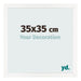 Bilderrahmen 35x35 cm Weiss Hochglanz MDF Bologna Vorne Messe | Yourdecoration.at