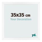 Bilderrahmen 35x35 cm Weiss Matt MDF Bologna Vorne Messe | Yourdecoration.at