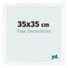 Bilderrahmen 35x35 cm Weiss Matt MDF Bologna Vorne Messe | Yourdecoration.at