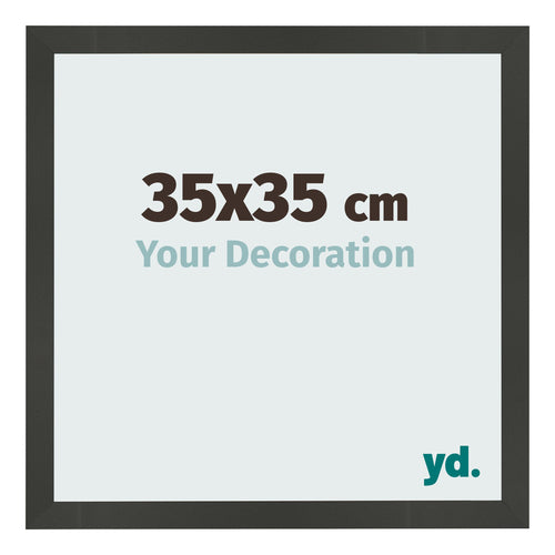 Bilderrahmen 35x35cm Antrazit MDF Bologna Vorne Messe | Yourdecoration.at