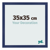 Bilderrahmen 35x35cm Dunkelblau Gewischt MDF Bologna Vorne Messe | Yourdecoration.at