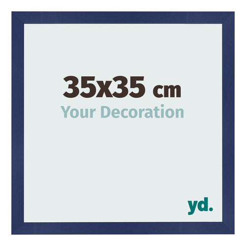 Bilderrahmen 35x35cm Dunkelblau Gewischt MDF Bologna Vorne Messe | Yourdecoration.at