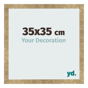 Bilderrahmen 35x35cm Gold Antik MDF Bologna Vorne Messe | Yourdecoration.at