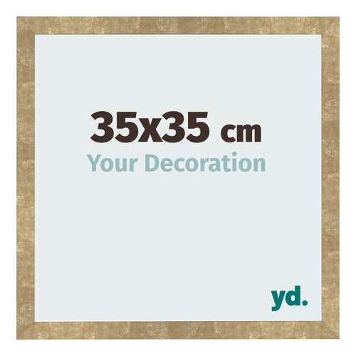 Bilderrahmen 35x35cm Gold Antik MDF Bologna Vorne Messe | Yourdecoration.at