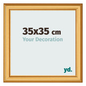 Bilderrahmen 35x35cm Gold Matt MDF Lazio Vorne Messe | Yourdecoration.at