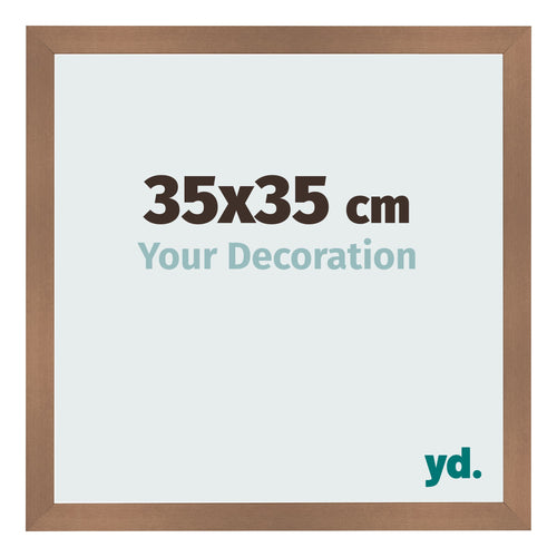 Bilderrahmen 35x35cm Kupfer Dekor MDF Bologna Vorne Messe | Yourdecoration.at