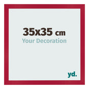 Bilderrahmen 35x35cm Rot MDF Bologna Vorne Messe | Yourdecoration.at