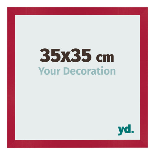Bilderrahmen 35x35cm Rot MDF Bologna Vorne Messe | Yourdecoration.at