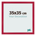 Bilderrahmen 35x35cm Rot MDF Bologna Vorne Messe | Yourdecoration.at