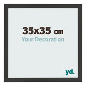 Bilderrahmen 35x35cm Schwarz Gemasert MDF Bologna Vorne Messe | Yourdecoration.at