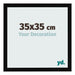 Bilderrahmen 35x35cm Schwarz Hochglanz MDF Bologna Vorne Messe | Yourdecoration.at