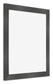 Bilderrahmen 35x35cm Schwarz Silber Poliert MDF Pisa Vorne Schrag | Yourdecoration.at