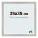 Bilderrahmen 35x35cm Silber Matt MDF Bologna Vorne Messe | Yourdecoration.at