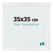 Bilderrahmen 35x35cm Weiß Vintage MDF Pisa Vorne Messe | Yourdecoration.at