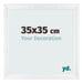 Bilderrahmen 35x35cm Weiß Vintage MDF Pisa Vorne Messe | Yourdecoration.at