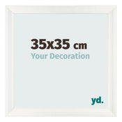 Bilderrahmen 35x35cm Weiß Vintage MDF Pisa Vorne Messe | Yourdecoration.at