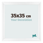 Bilderrahmen 35x35cm Weiß Vintage MDF Pisa Vorne Messe | Yourdecoration.at