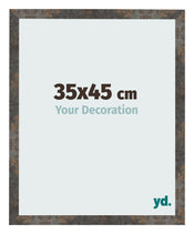Bilderrahmen 35x45 cm Oxidiertes Metall MDF Bologna Vorne Messe | Yourdecoration.at