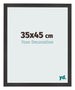 Bilderrahmen 35x45 cm Schwarz Matt MDF Bologna Vorne Messe | Yourdecoration.at
